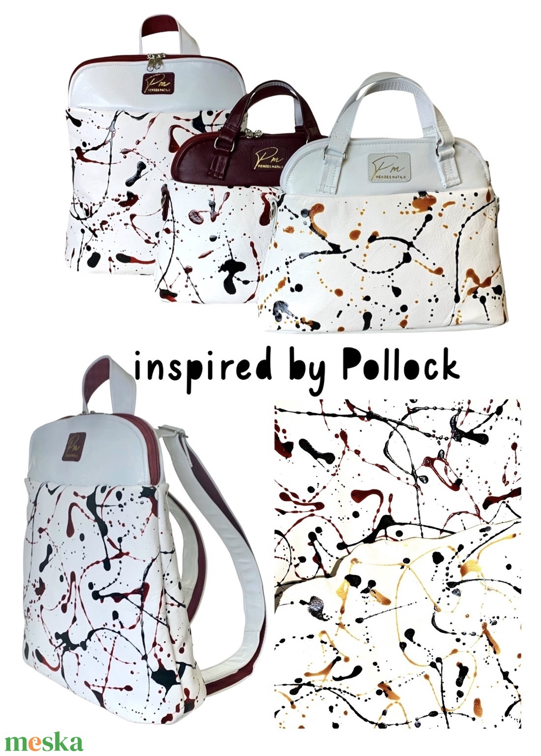 KÉSZLETEN! Egyedi bőr kézi és válltáska (bordó) - Inspired by Pollock - táska & tok - kézitáska & válltáska - válltáska - Meska.hu KÉSZLETEN! Egyedi bőr kézi és válltáska (bordó) - Inspired by Pollock - táska & tok - kézitáska & válltáska - válltáska - Meska.hu