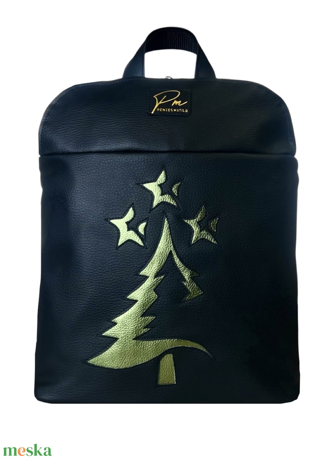 KÉSZLETEN! Fenyőfás applikált  ELIZABET hátitáska - táska & tok - hátizsák - hátizsák - Meska.hu