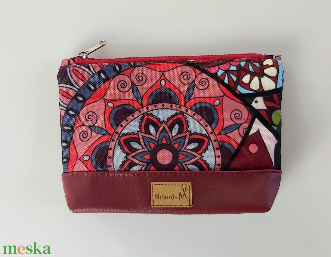 KÉSZLETEN Bordó mandalás vízálló női neszeszer - táska & tok - neszesszer - Meska.hu