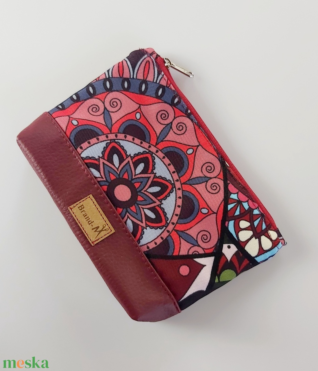 KÉSZLETEN Bordó mandalás vízálló női neszeszer - táska & tok - neszesszer - Meska.hu