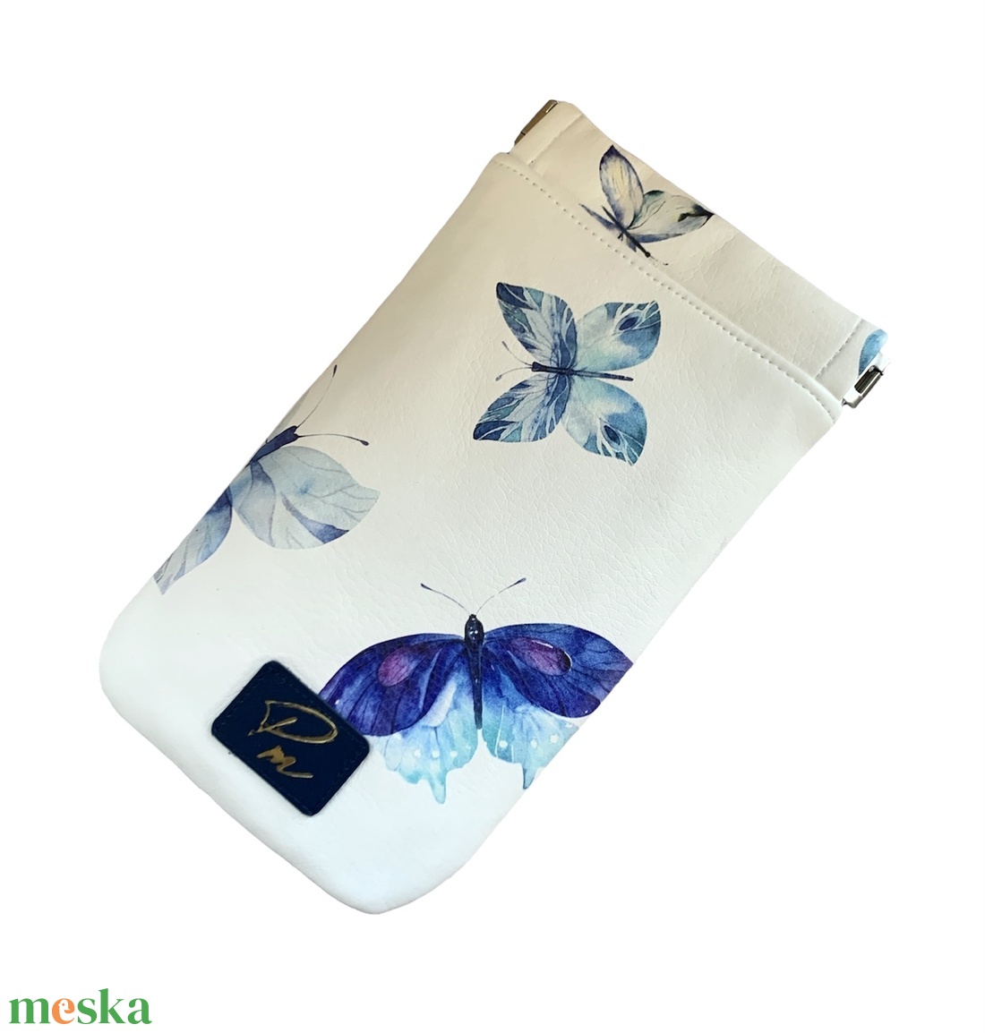 Kék pillangós  szemüvegtok - táska & tok - pénztárca & más tok - szemüvegtok - Meska.hu