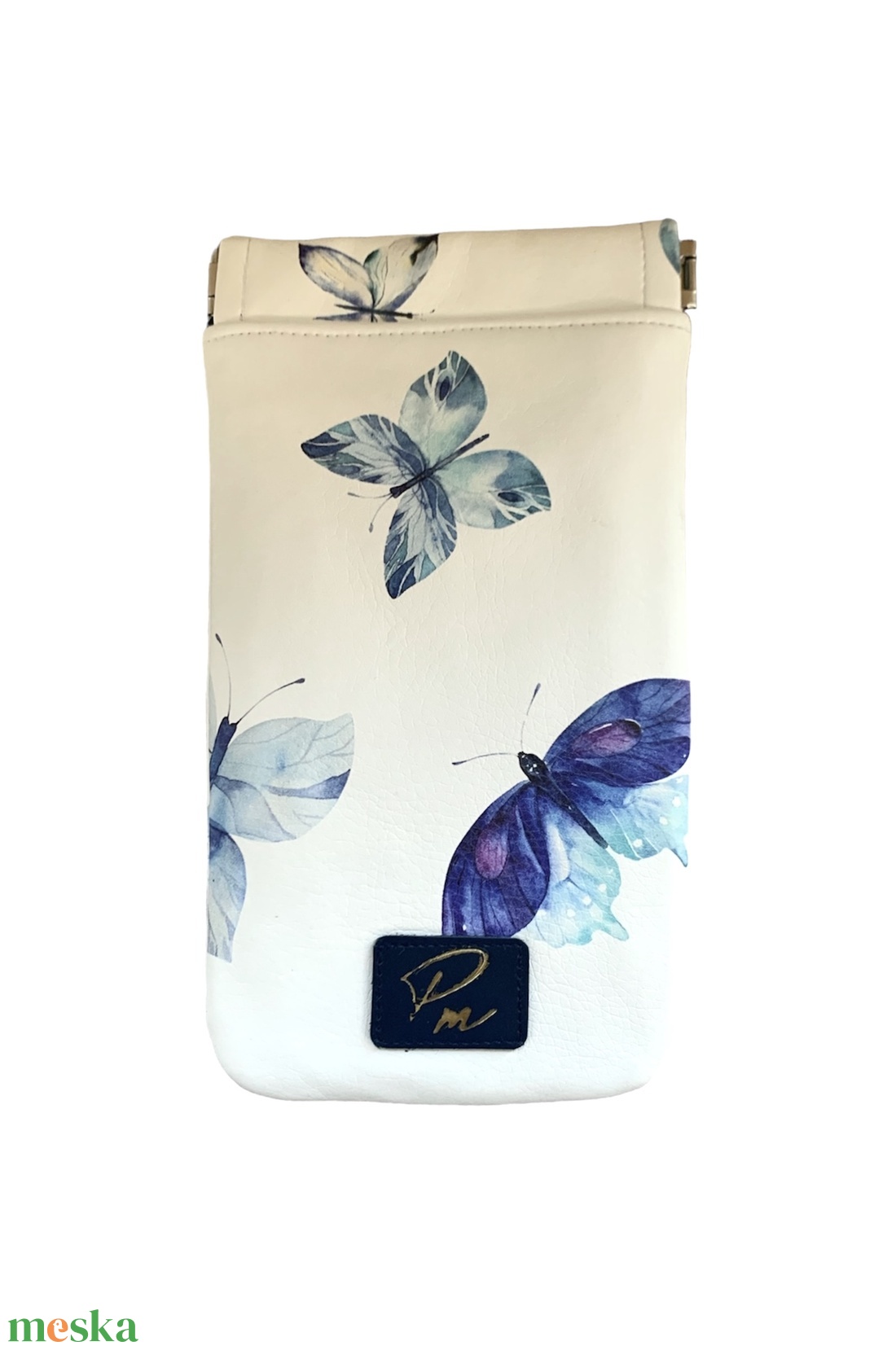 Kék pillangós  szemüvegtok - táska & tok - pénztárca & más tok - szemüvegtok - Meska.hu