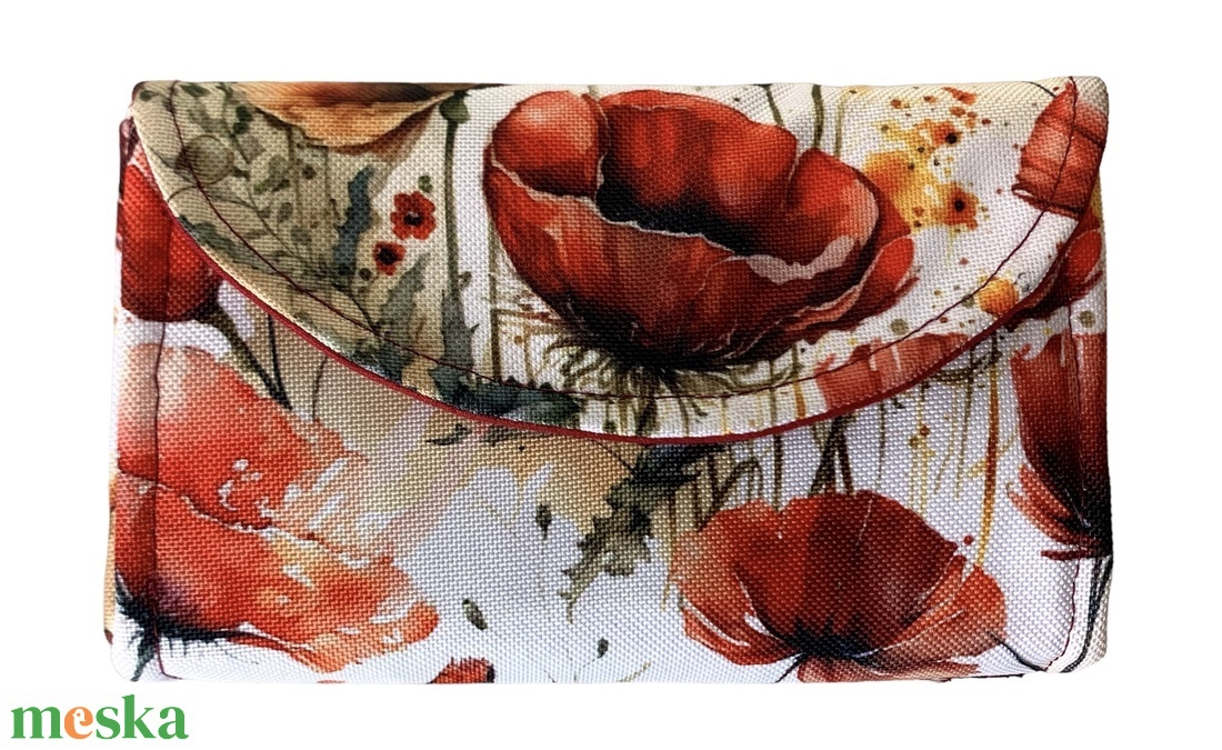 Pipacsos  �KRISZTI kártyatartós vízálló női pénztárca - táska & tok - pénztárca & más tok - pénztárca - női pénztárca - Meska.hu