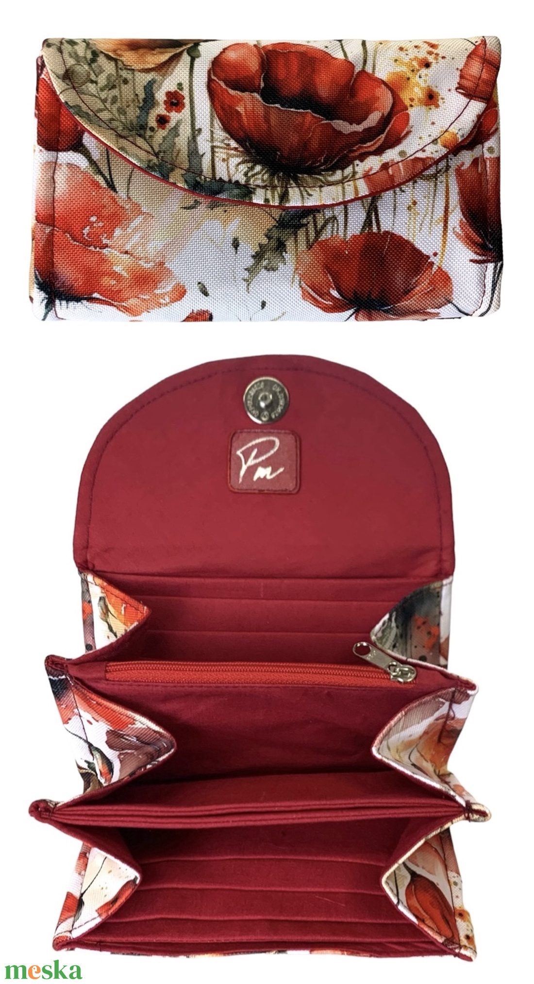 Pipacsos  �KRISZTI kártyatartós vízálló női pénztárca - táska & tok - pénztárca & más tok - pénztárca - női pénztárca - Meska.hu