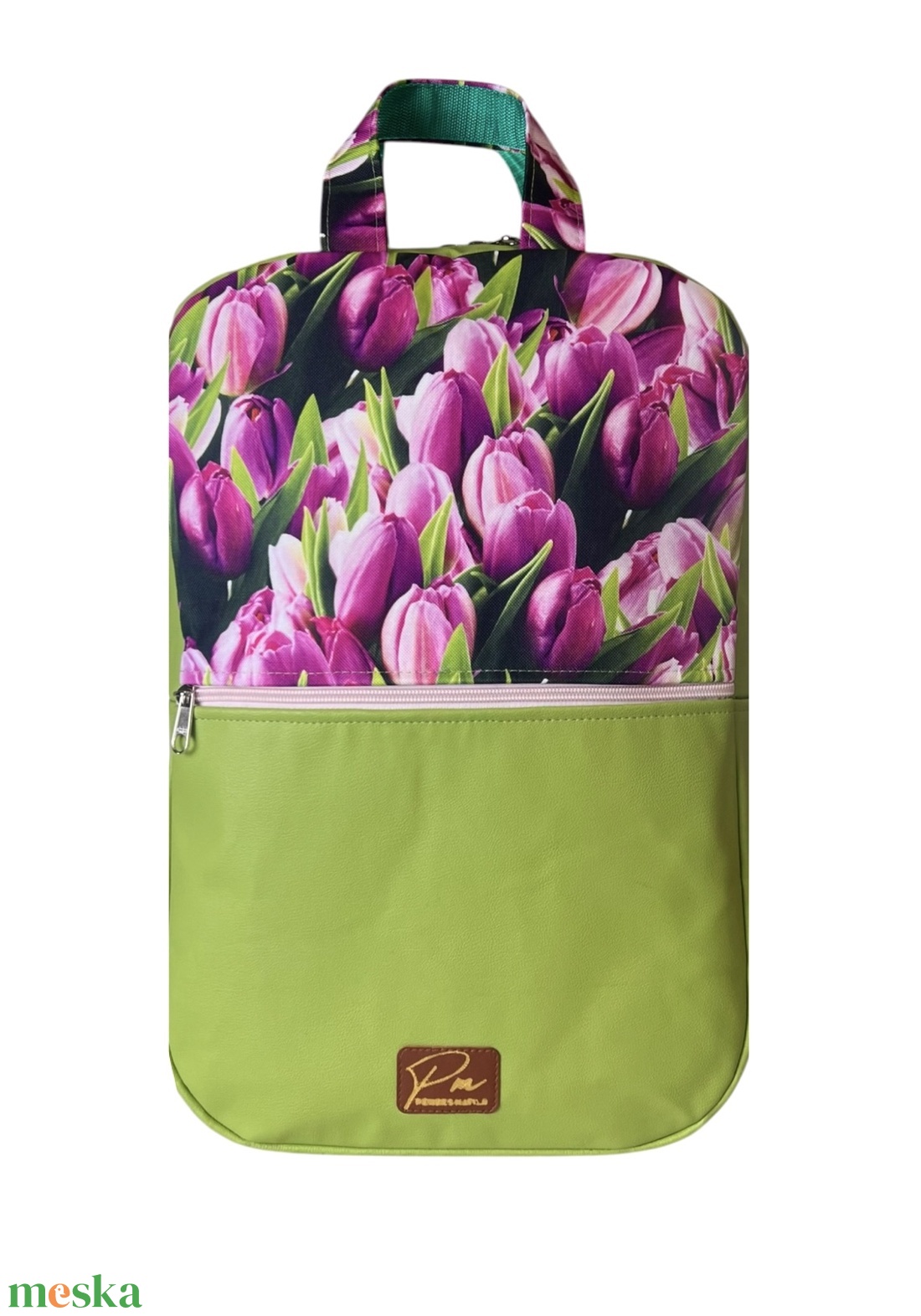 Tulipános  �SZOFI laptop hátizsák  - táska & tok - laptoptáska, laptop hátizsák - Meska.hu