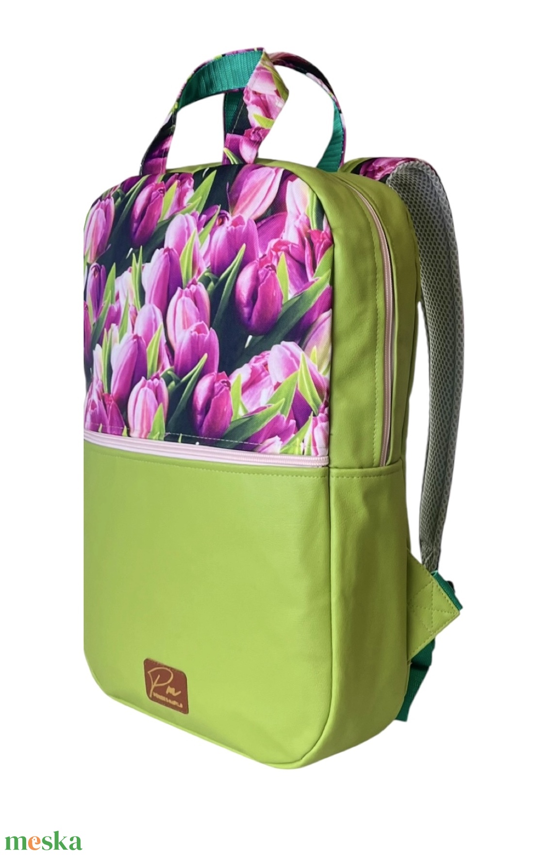 Tulipános  �SZOFI laptop hátizsák  - táska & tok - laptoptáska, laptop hátizsák - Meska.hu