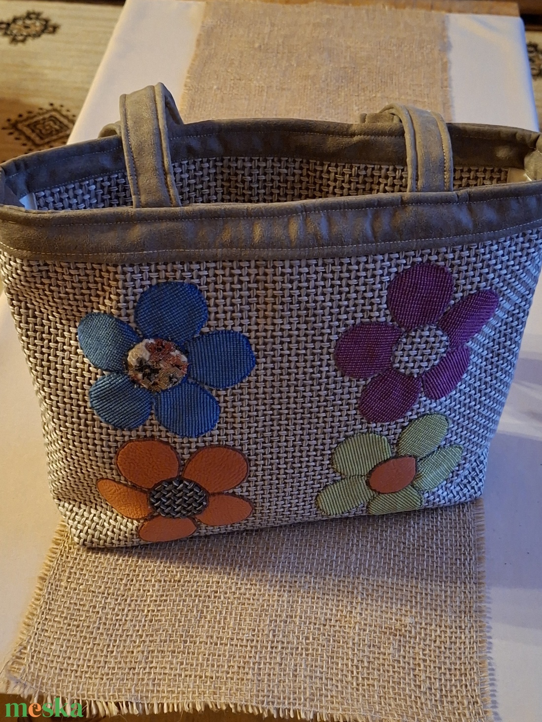 Bézs mintás táska - táska & tok - táska szett - Meska.hu