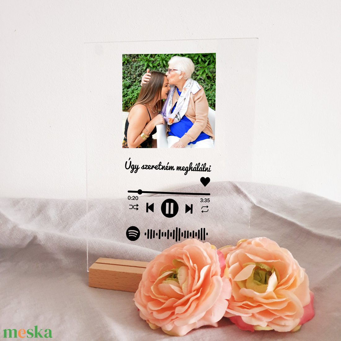 Spotify Kép Plakett A4-es méret - Egyedi Ajándék Fotóval és Spotify Kóddal - otthon & életmód - dekoráció - kép & falikép - 3d képek - Meska.hu