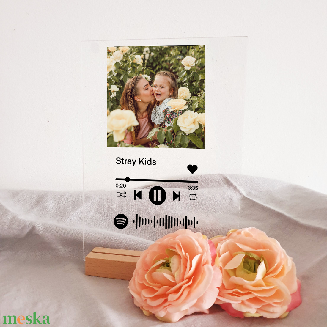 Spotify Kép Plakett A4-es méret - Egyedi Ajándék Fotóval és Spotify Kóddal - otthon & életmód - dekoráció - kép & falikép - 3d képek - Meska.hu