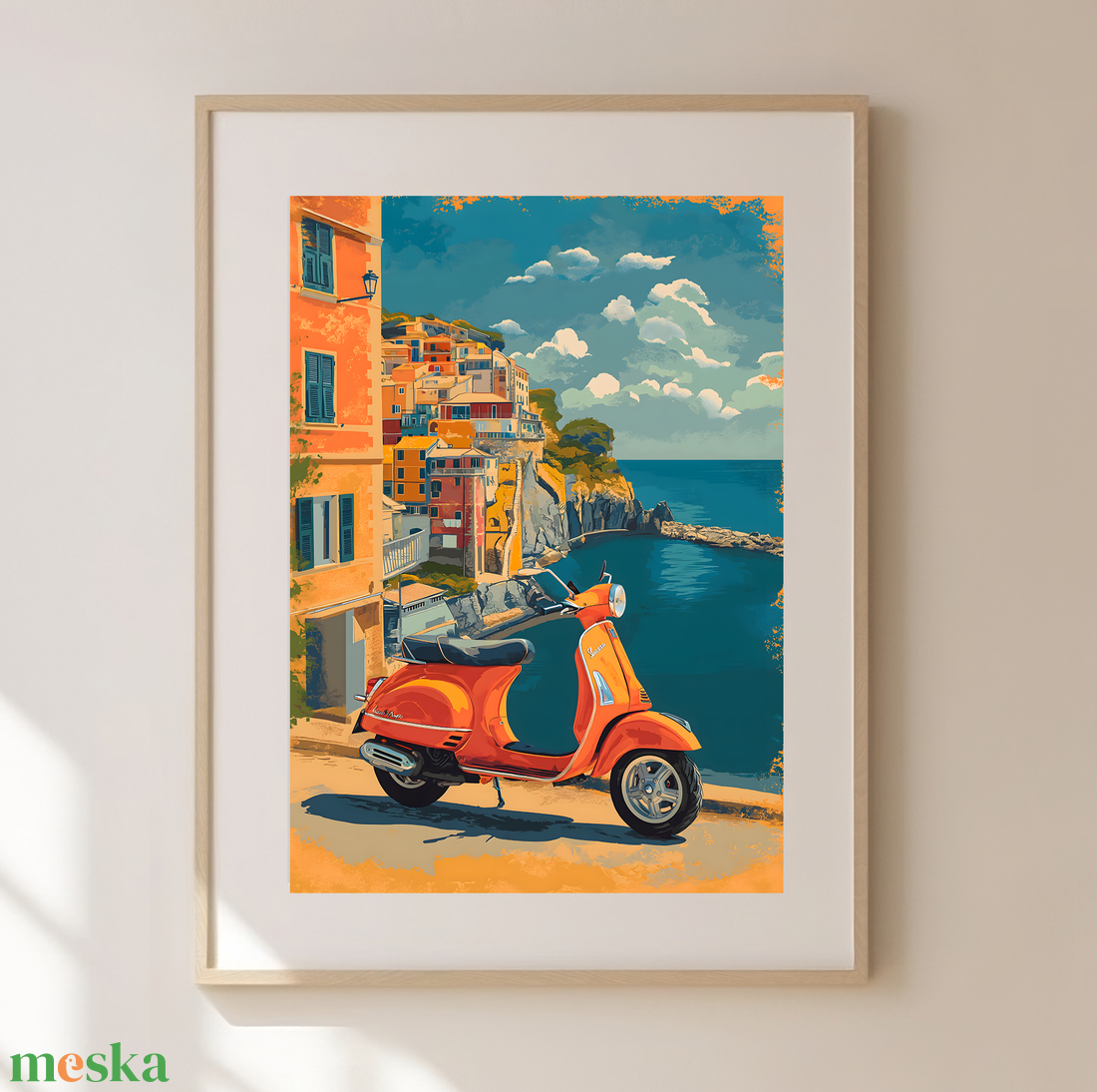 Olaszország Bája Otthon: Egyedi Travel Poster Falikép - otthon & életmód - dekoráció - kép & falikép - poszter - Meska.hu