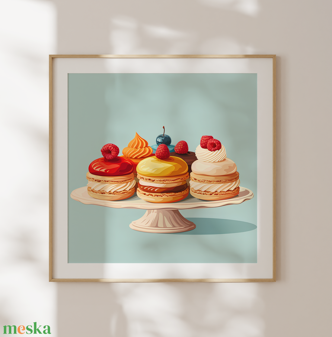 Édes Kulináris Művészet: Francia Sütemény Ihletésű Falikép (20x20 cm) - művészet - grafika & illusztráció - művészi nyomat - Meska.hu Édes Kulináris Művészet: Francia Sütemény Ihletésű Falikép (20x20 cm) - művészet - grafika & illusztráció - művészi nyomat - Meska.hu