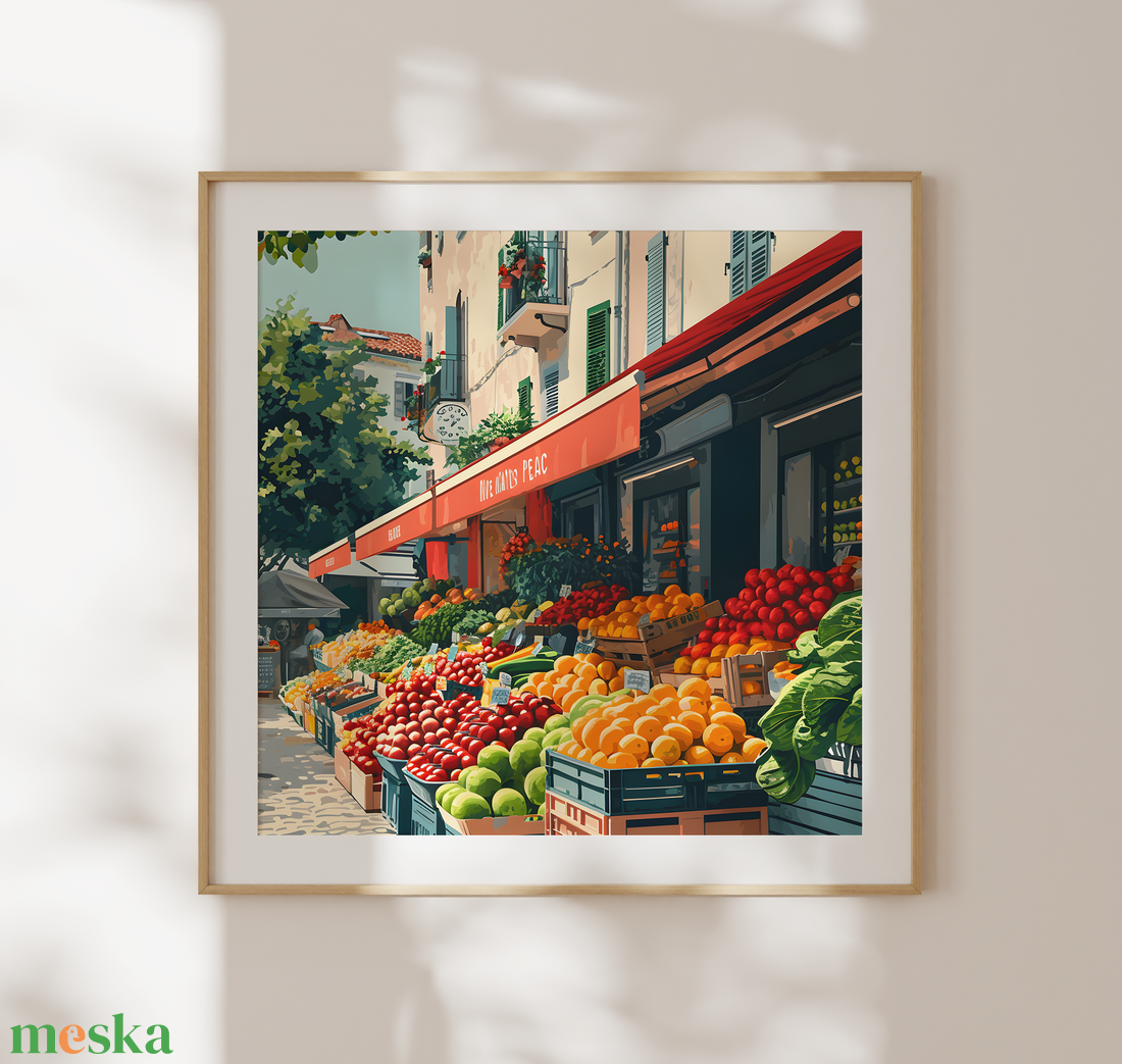 Élvezze a Francia Piaci Hangulatot: Travel Poster Falikép - otthon & életmód - dekoráció - kép & falikép - poszter - Meska.hu