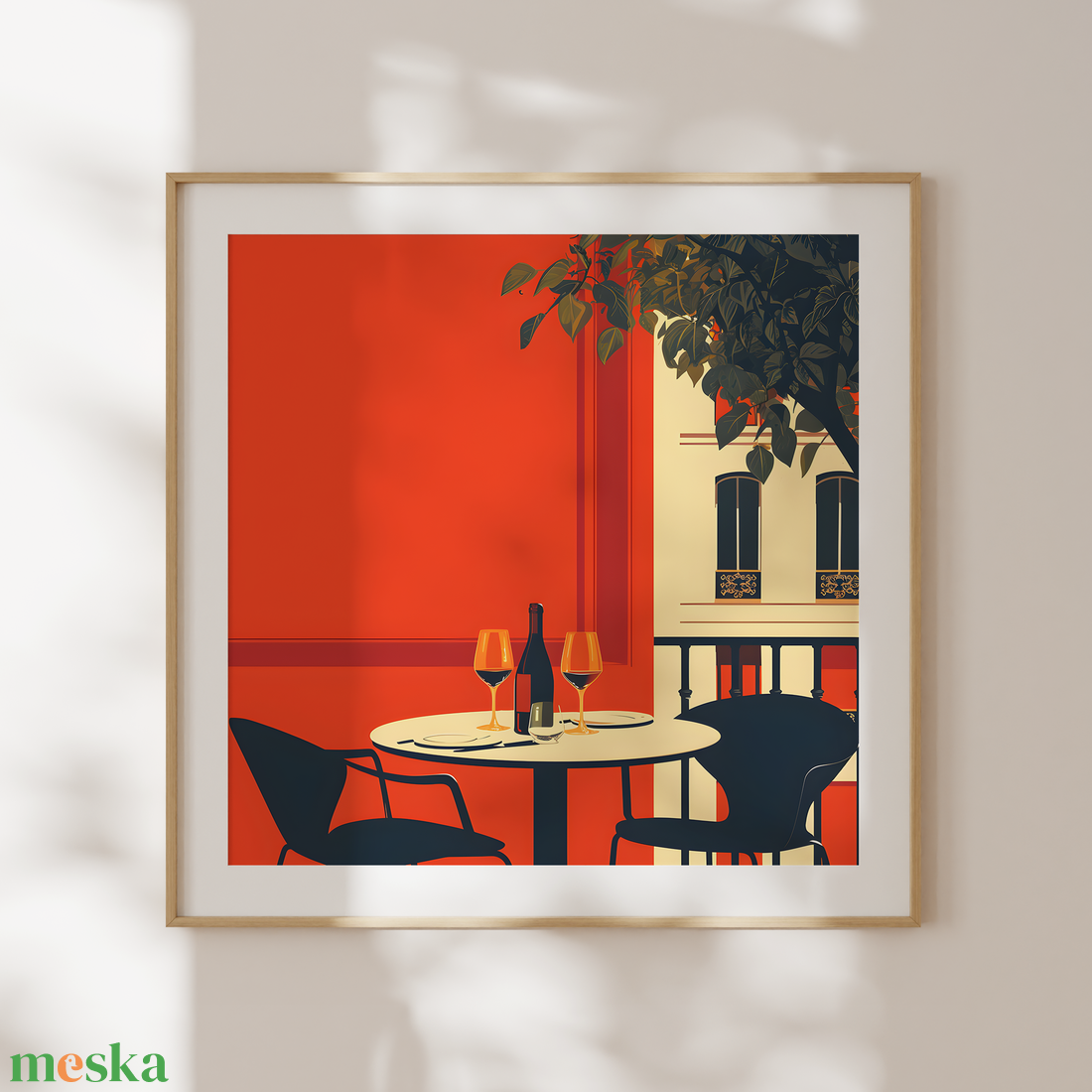Az Ízek Varázsa: Francia Étterem Ihletésű Falikép (20x20 cm) - otthon & életmód - dekoráció - kép & falikép - poszter - Meska.hu