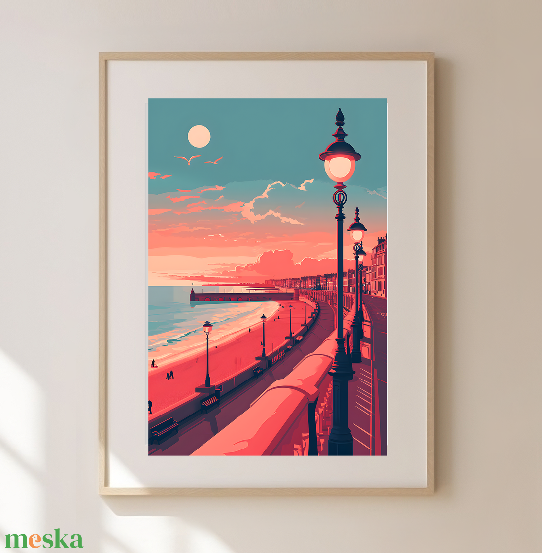 Ébredjen Brighton Varázsában: Travel Poster Falikép - otthon & életmód - dekoráció - kép & falikép - poszter - Meska.hu