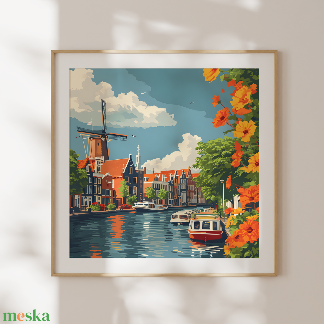 Ébredjen Hollandia Varázslatos Hangulatában: Travel Poster Falikép - otthon & életmód - dekoráció - kép & falikép - poszter - Meska.hu