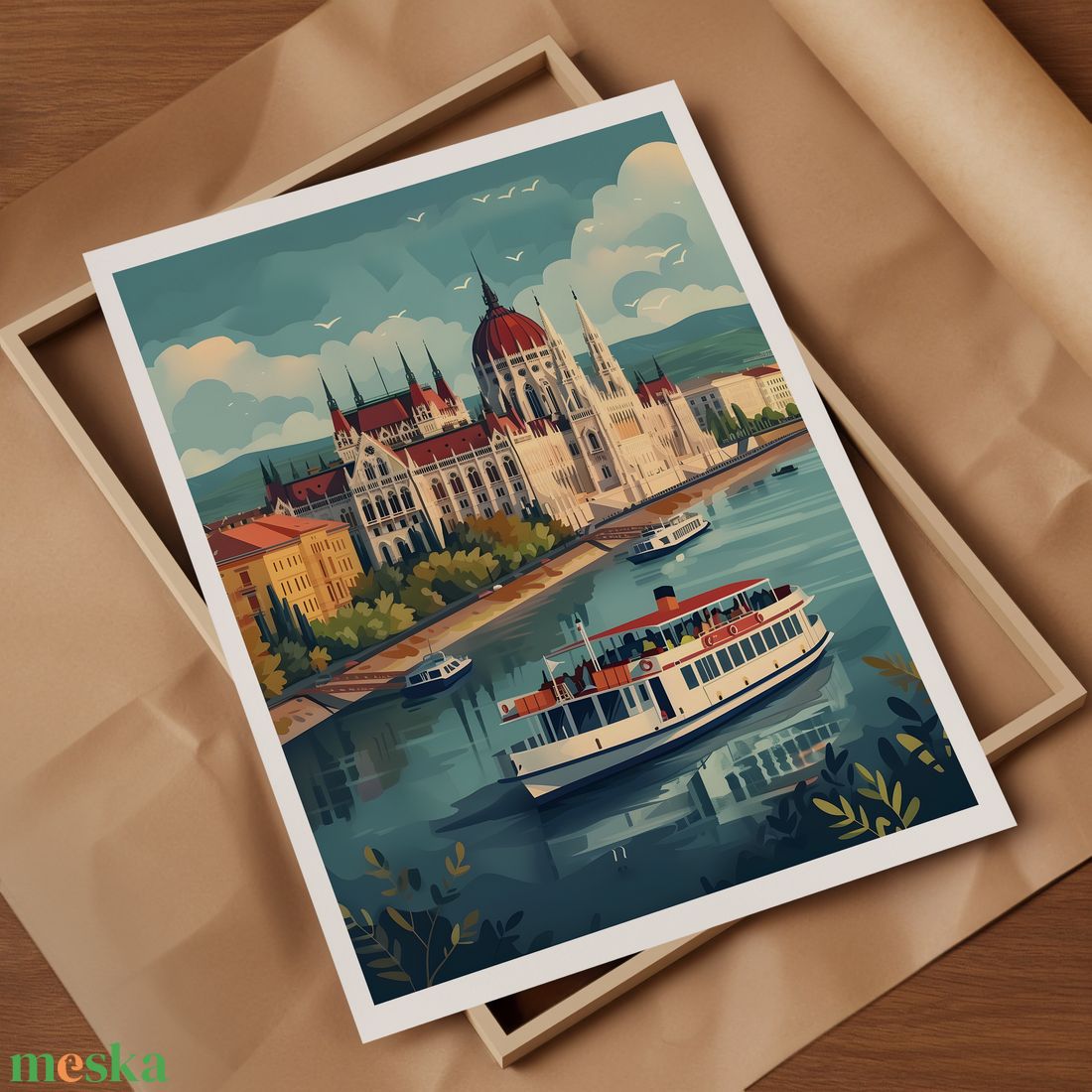 Fedezze fel Budapest Varázsát: Travel Poster Falikép - művészet - grafika & illusztráció - művészi nyomat - Meska.hu