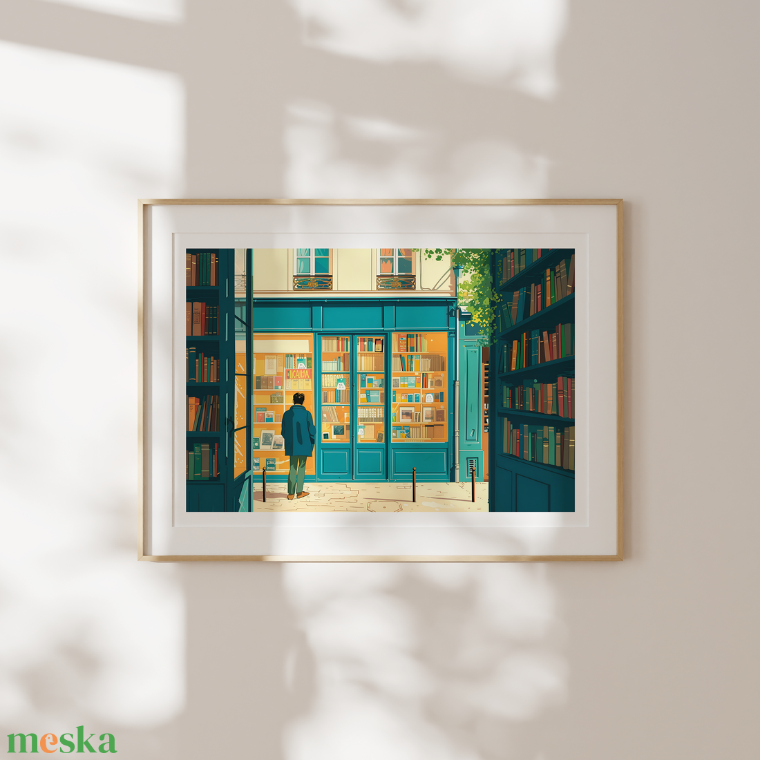 Franciaországi ihletésű Travel Poster falikép - Francia könyvesbolt - művészet - grafika & illusztráció - művészi nyomat - Meska.hu Franciaországi ihletésű Travel Poster falikép - Francia könyvesbolt - művészet - grafika & illusztráció - művészi nyomat - Meska.hu
