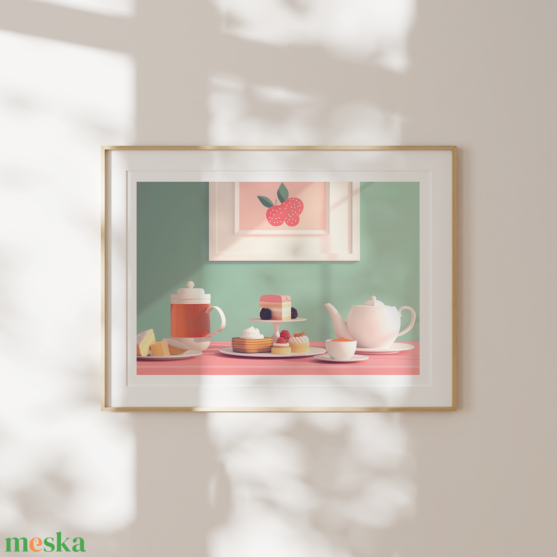 Ötórai Tea Food Poster  Egyedi Dekoráció, Digitális Letöltés és Nyomtatott Kivitel - művészet - grafika & illusztráció - művészi nyomat - Meska.hu