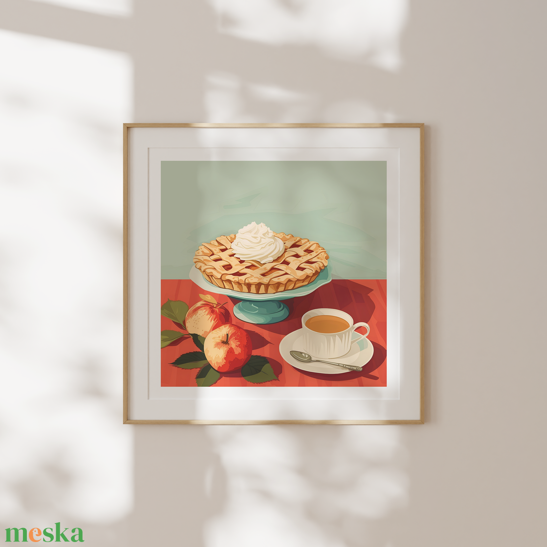  Food Poster falikép  Almás pite - művészet - grafika & illusztráció - művészi nyomat - Meska.hu