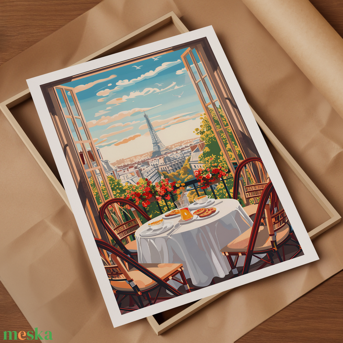 Párizs Inspirálta Travel Poster  Egyedi és Hangulatos Dekoráció - otthon & életmód - dekoráció - kép & falikép - poszter - Meska.hu