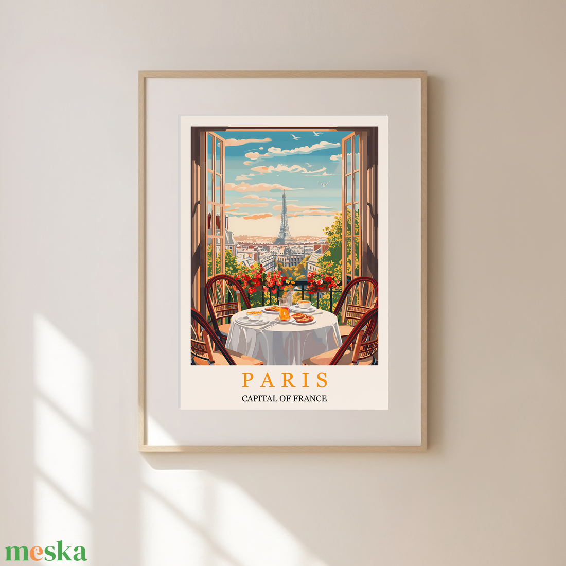 Párizs Inspirálta Travel Poster  Egyedi és Hangulatos Dekoráció - otthon & életmód - dekoráció - kép & falikép - poszter - Meska.hu