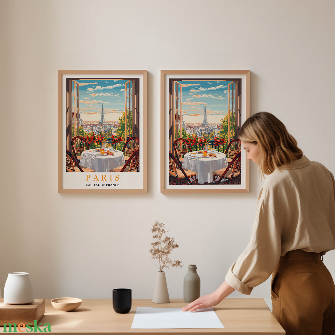 Párizs Inspirálta Travel Poster  Egyedi és Hangulatos Dekoráció - otthon & életmód - dekoráció - kép & falikép - poszter - Meska.hu