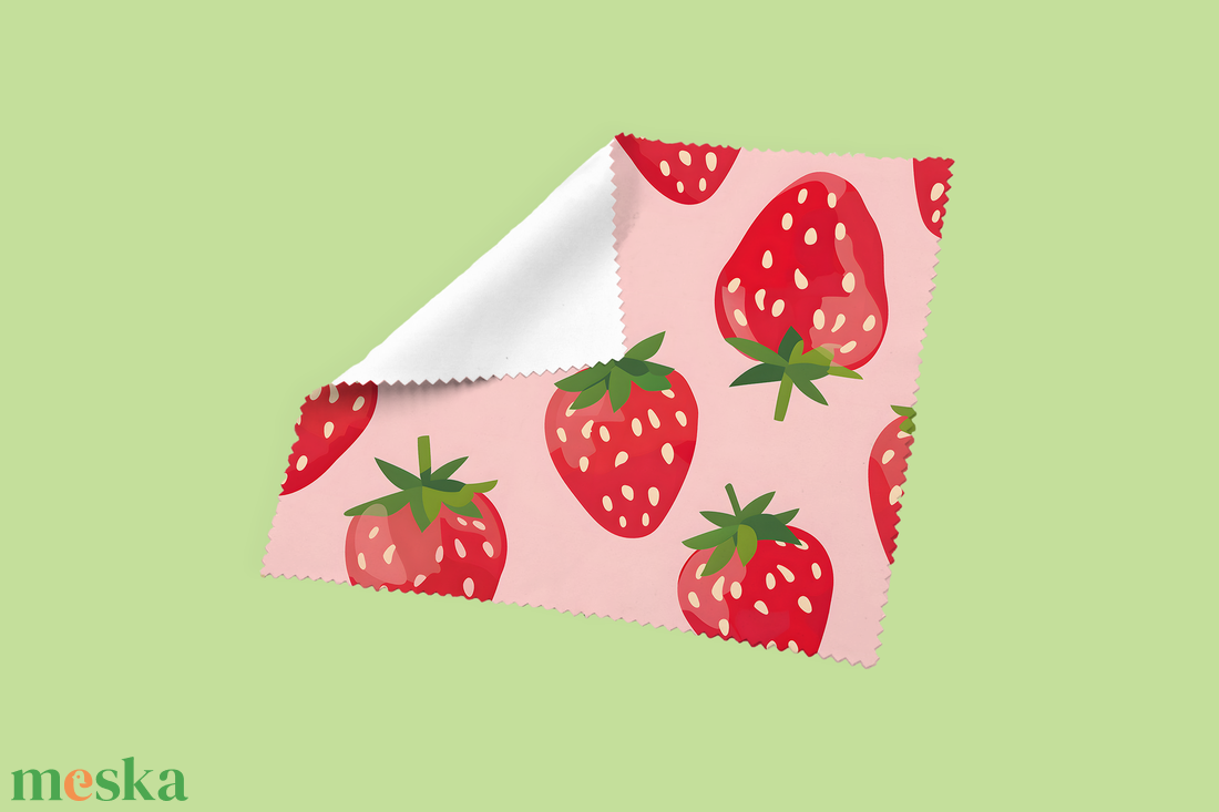 Eper Mintás Szemüvegtörlő Kendő - 15 x 15 cm - táska & tok - pénztárca & más tok - szemüvegtok - Meska.hu Eper Mintás Szemüvegtörlő Kendő - 15 x 15 cm - táska & tok - pénztárca & más tok - szemüvegtok - Meska.hu