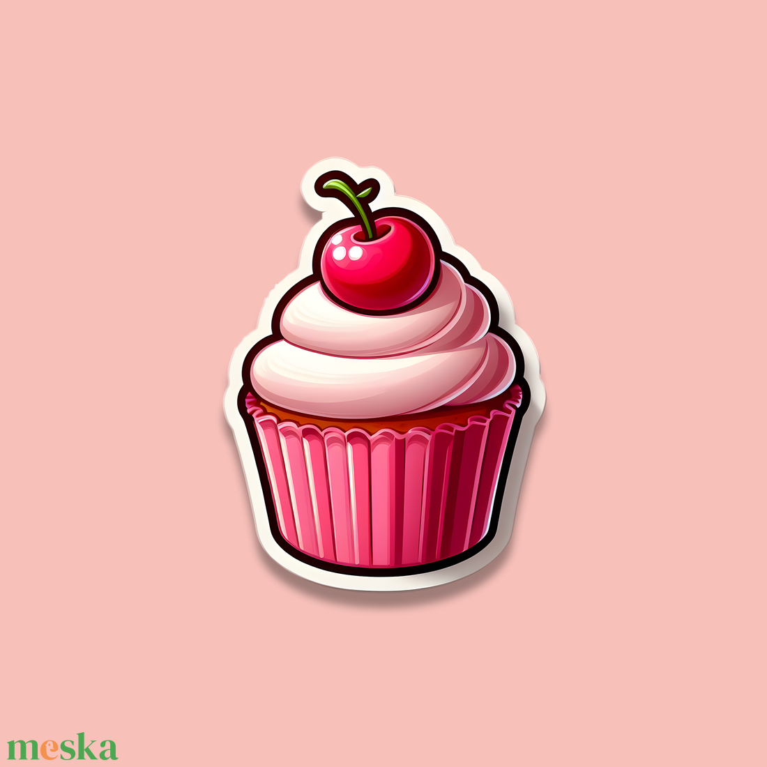 Cupcake matrica - Édes és színes dekoráció minden felületre - otthon & életmód - papír, írószer - matrica, matrica csomag - Meska.hu