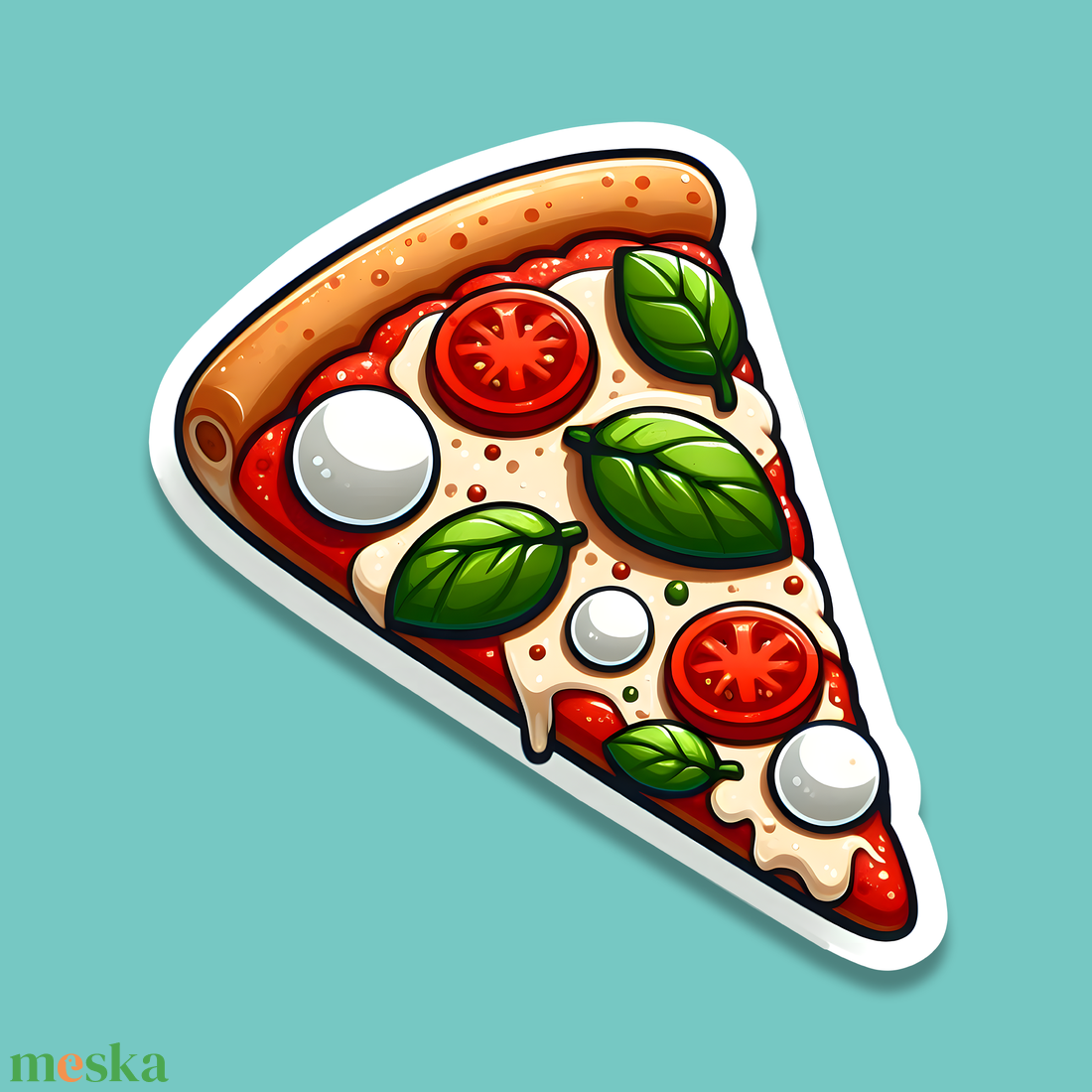 Pizza Szelet Matrica - Ínycsiklandó Dekoráció Minden Felületre - otthon & életmód - papír, írószer - matrica, matrica csomag - Meska.hu