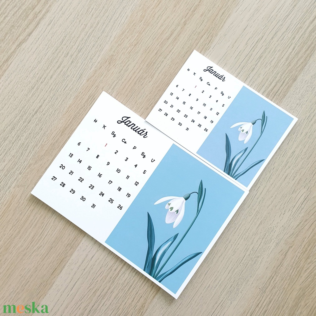 2025-ös Virágos asztali naptár � A5 és A6 méretben - otthon & életmód - dekoráció - fali és függő dekoráció - falinaptár & öröknaptár - Meska.hu