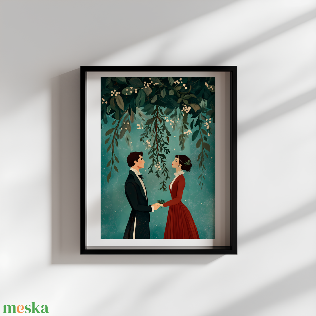 Jane Austen regénye inspirálta karácsonyi kép - művészet - grafika & illusztráció - művészi nyomat - Meska.hu