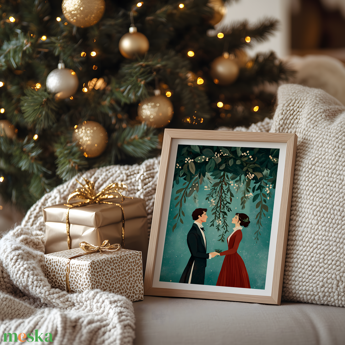 Jane Austen regénye inspirálta karácsonyi kép - művészet - grafika & illusztráció - művészi nyomat - Meska.hu