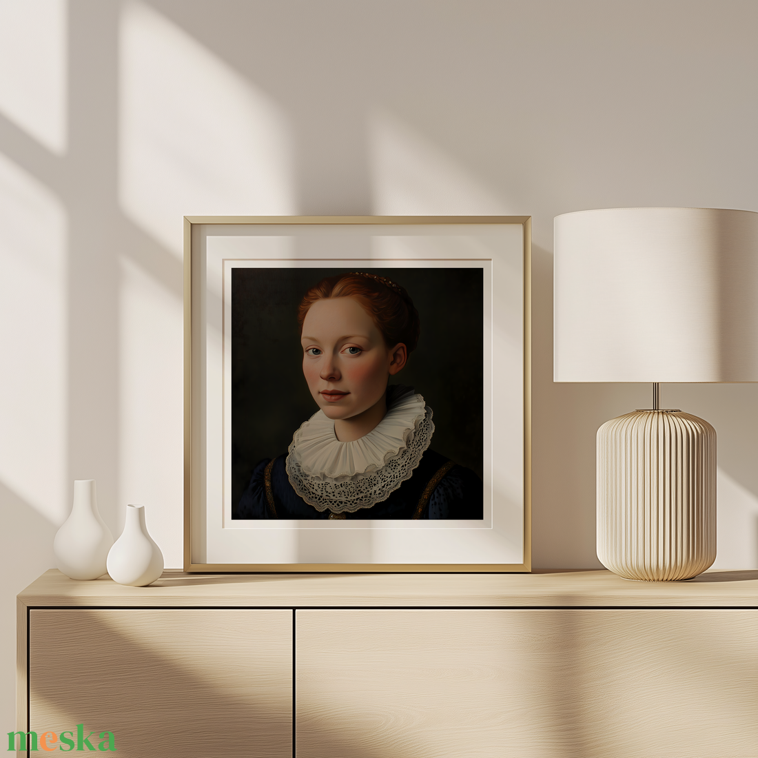 Jan van Eyck Inspirálta Reneszánsz Női Portré  Kivételes Művészi Nyomat - művészet - grafika & illusztráció - művészi nyomat - Meska.hu