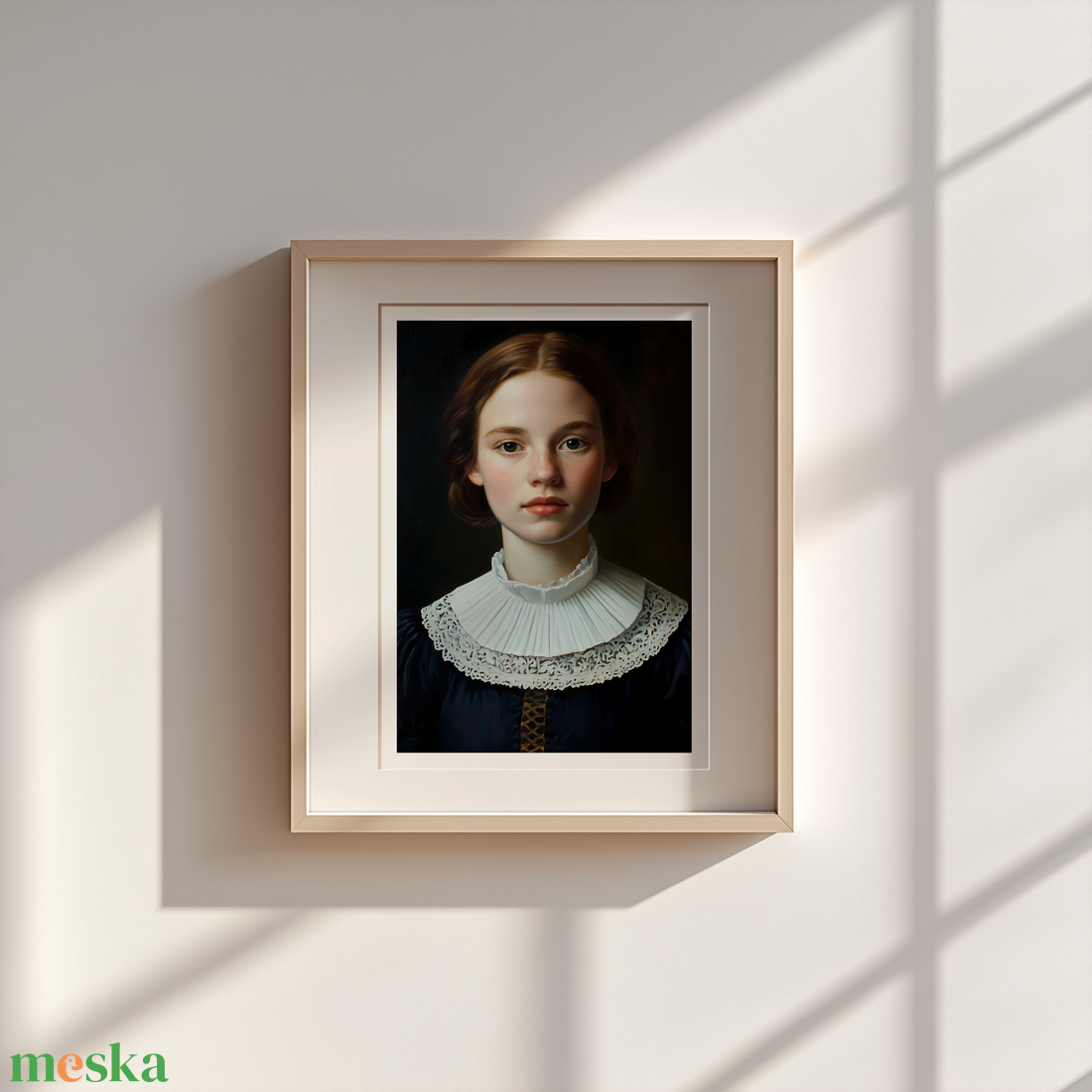 Jan van Eyck ihlette Reneszánsz Női Portré  Exkluzív Művészeti Kivitel - művészet - grafika & illusztráció - művészi nyomat - Meska.hu