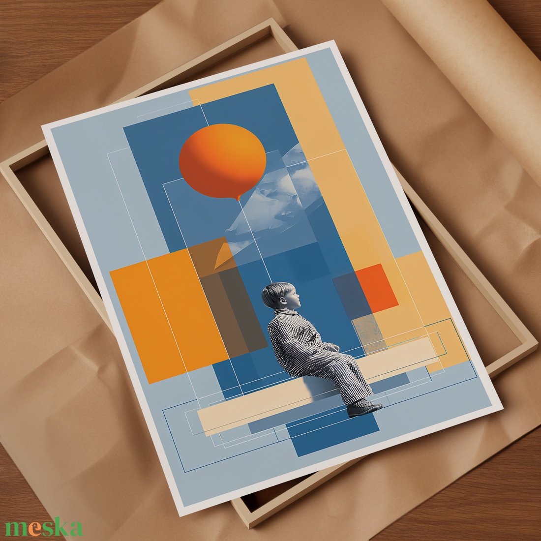 Lebegő gondolatok Falikép - művészet - grafika & illusztráció - művészi nyomat - Meska.hu