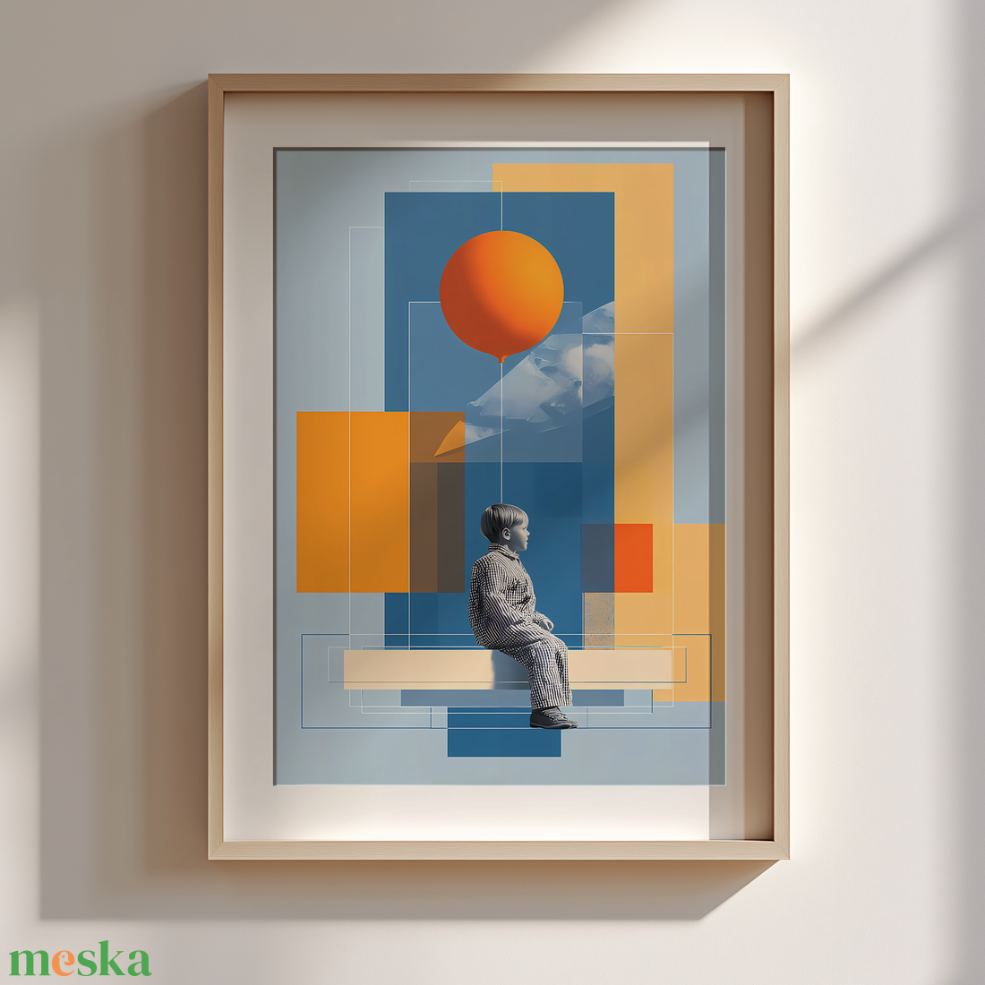Lebegő gondolatok Falikép - művészet - grafika & illusztráció - művészi nyomat - Meska.hu
