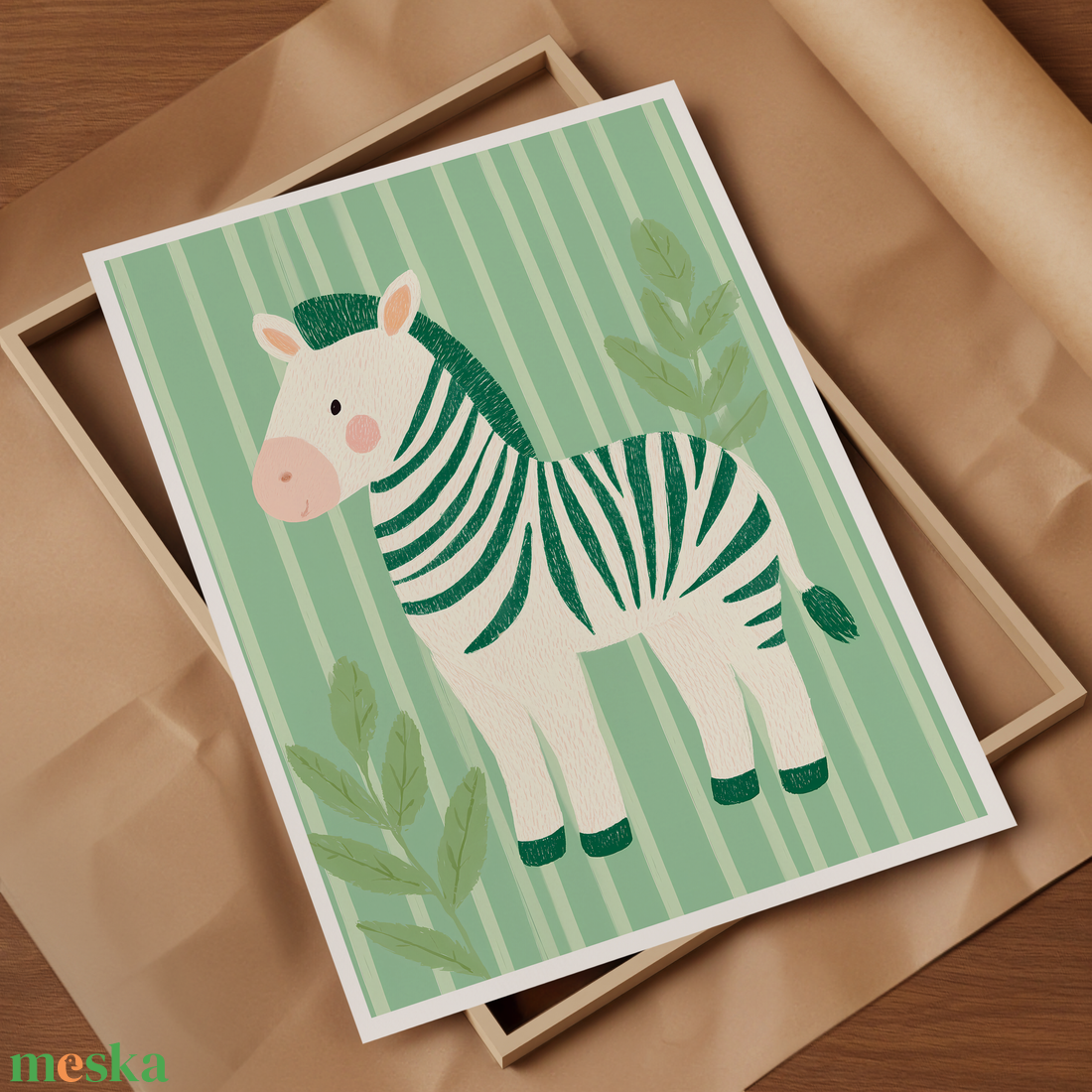 Zebra pasztell zöld háttérrel gyerekszobai falikép - otthon & életmód - babaszoba, gyerekszoba - babaszoba kép - Meska.hu Zebra pasztell zöld háttérrel gyerekszobai falikép - otthon & életmód - babaszoba, gyerekszoba - babaszoba kép - Meska.hu