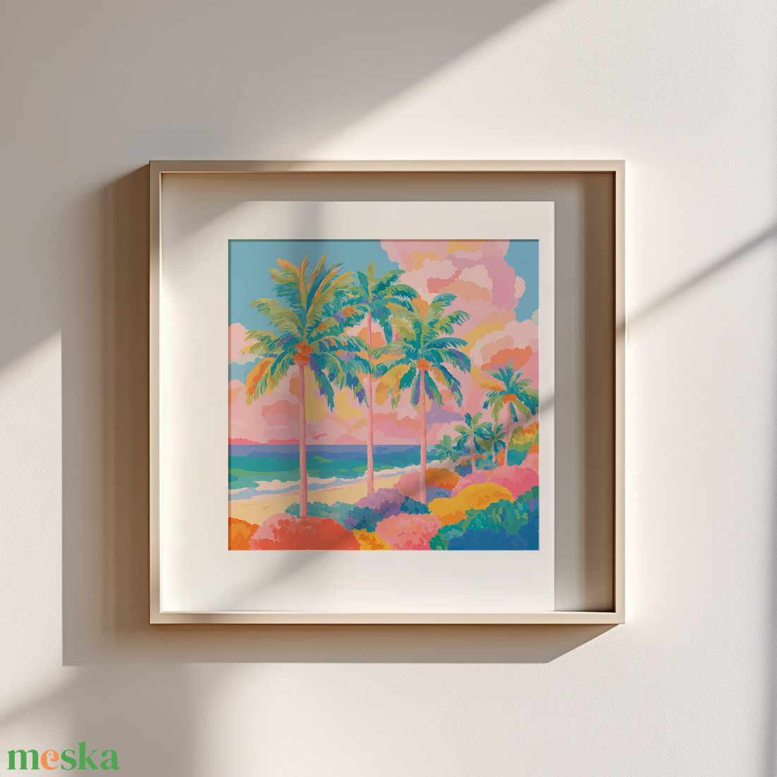 Palm Beach Dreamin  Trópusi hangulatú falikép - művészet - grafika & illusztráció - művészi nyomat - Meska.hu