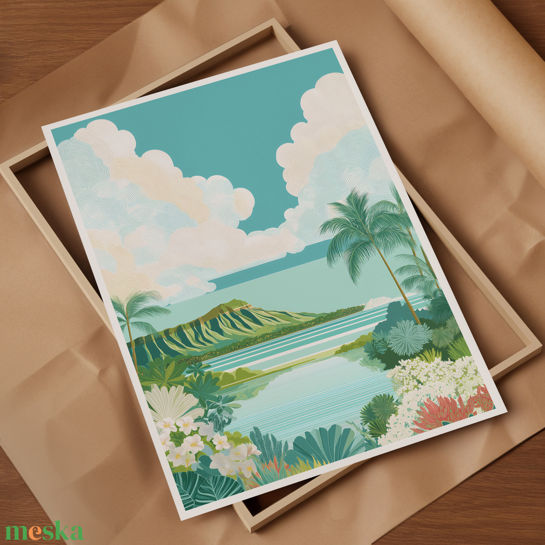Hawaii hangulat Trópusi falikép - művészet - grafika & illusztráció - művészi nyomat - Meska.hu Hawaii hangulat Trópusi falikép - művészet - grafika & illusztráció - művészi nyomat - Meska.hu
