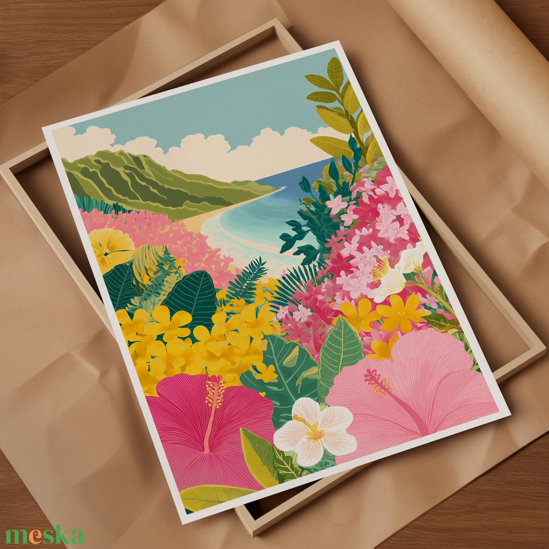 Hawaii hangulat Trópusi falikép - művészet - grafika & illusztráció - művészi nyomat - Meska.hu Hawaii hangulat Trópusi falikép - művészet - grafika & illusztráció - művészi nyomat - Meska.hu