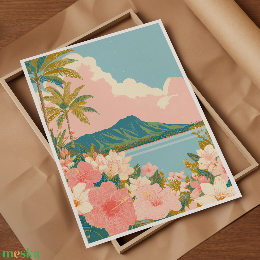 Hawaii hangulat Trópusi falikép - művészet - grafika & illusztráció - művészi nyomat - Meska.hu Hawaii hangulat Trópusi falikép - művészet - grafika & illusztráció - művészi nyomat - Meska.hu