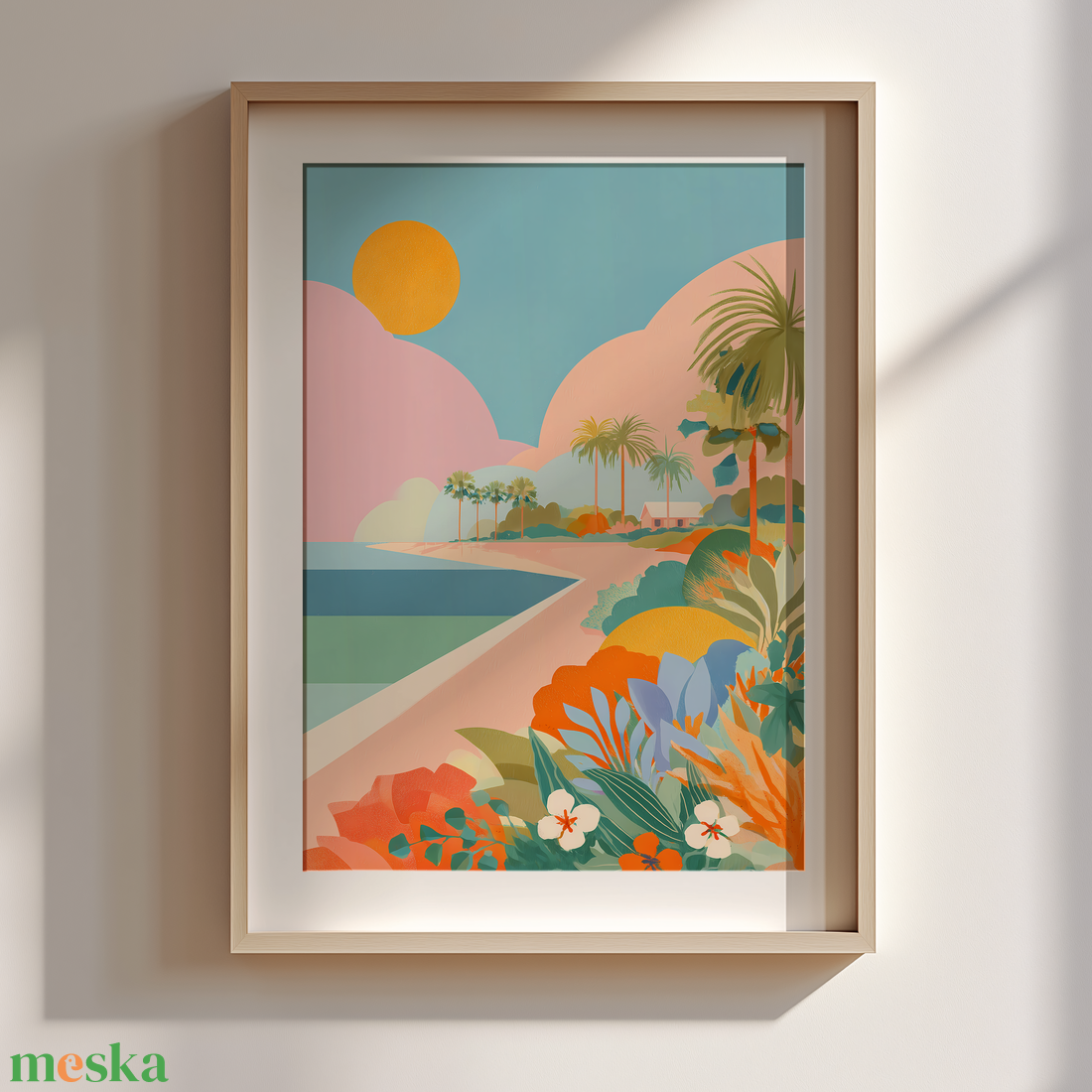 Florida inspirálta falikép  tengerparti hangulat otthonra - művészet - grafika & illusztráció - művészi nyomat - Meska.hu