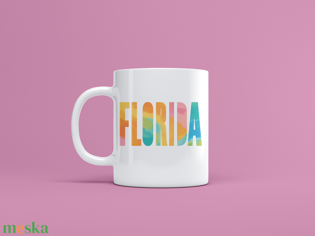 Florida mintás bögre  trópusi nyár a kezedben - otthon & életmód - konyhafelszerelés, tálalás - tálalás - bögre & csésze - Meska.hu