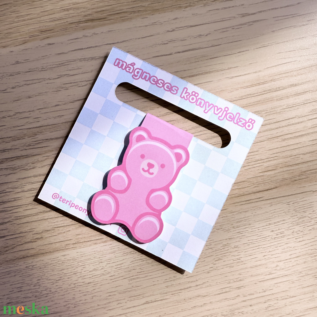 Gumimacis mágneses könyvjelző gyerekeknek  laminált, aranyos dizájn - könyv & zene - könyvjelző - Meska.hu