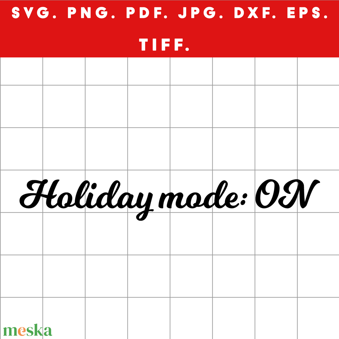 Holiday mode: ON  fekete retró karácsonyi digitális design ZIP / SVG, PNG, PDF, JPG, DXF, TIFF - művészet - grafika & illusztráció - digitális - Meska.hu