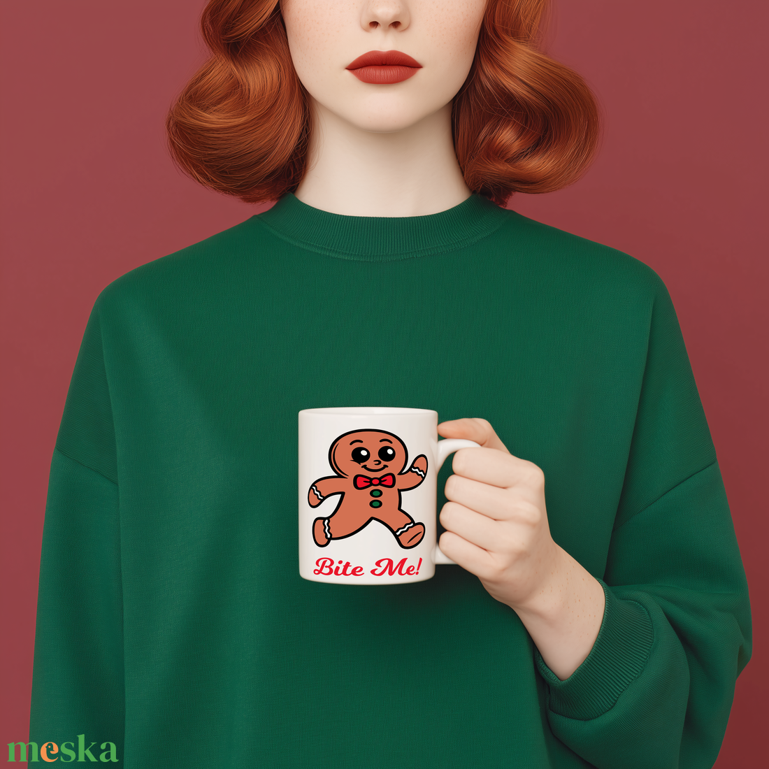 Mézi  Bite Me! retró mézeskalács figura design színes és fekete változatban ZIP / SVG, PNG, PDF, JPG, DXF, TIFF - művészet - grafika & illusztráció - digitális - Meska.hu