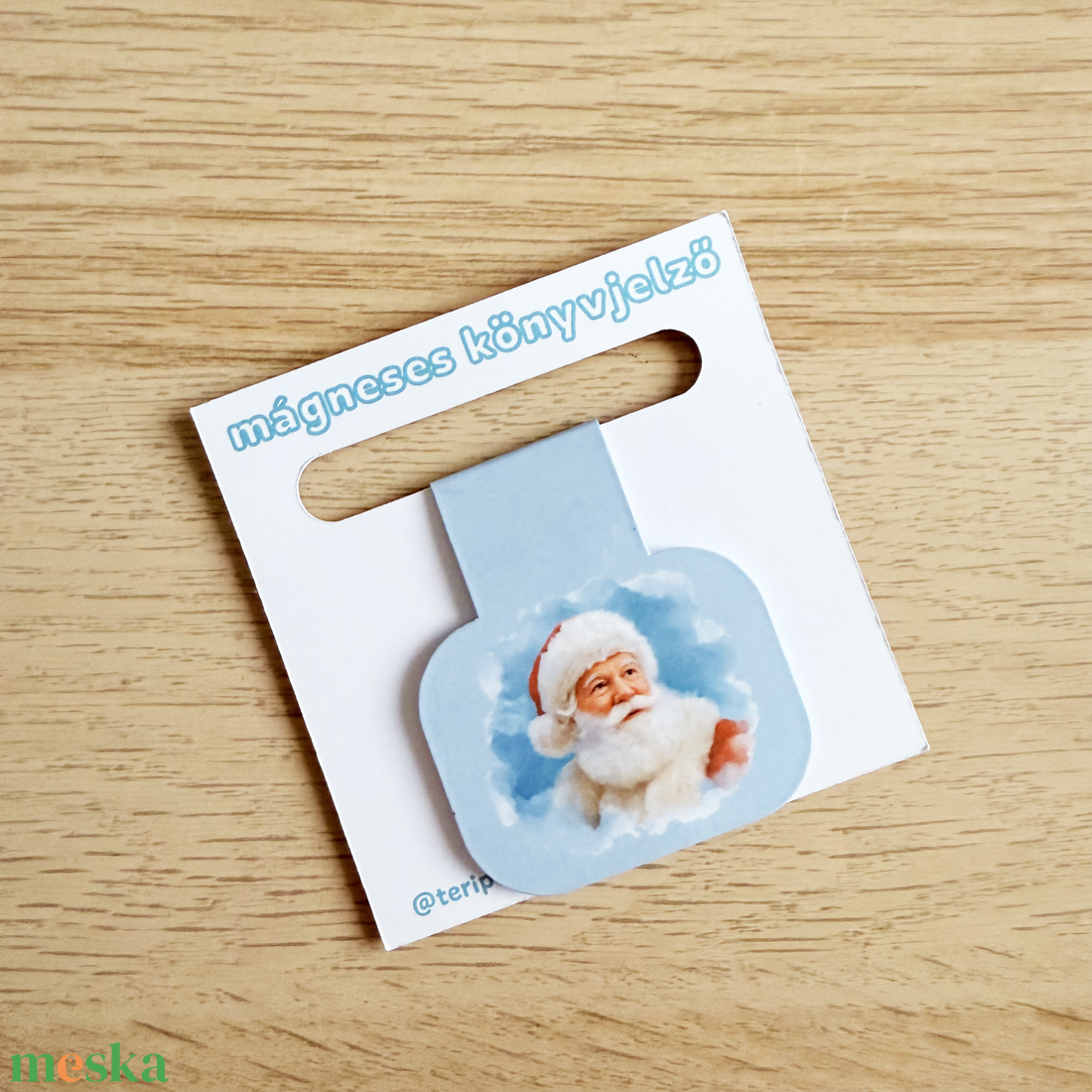 Mikulásos mágneses könyvjelző - könyv & zene - könyvjelző - Meska.hu