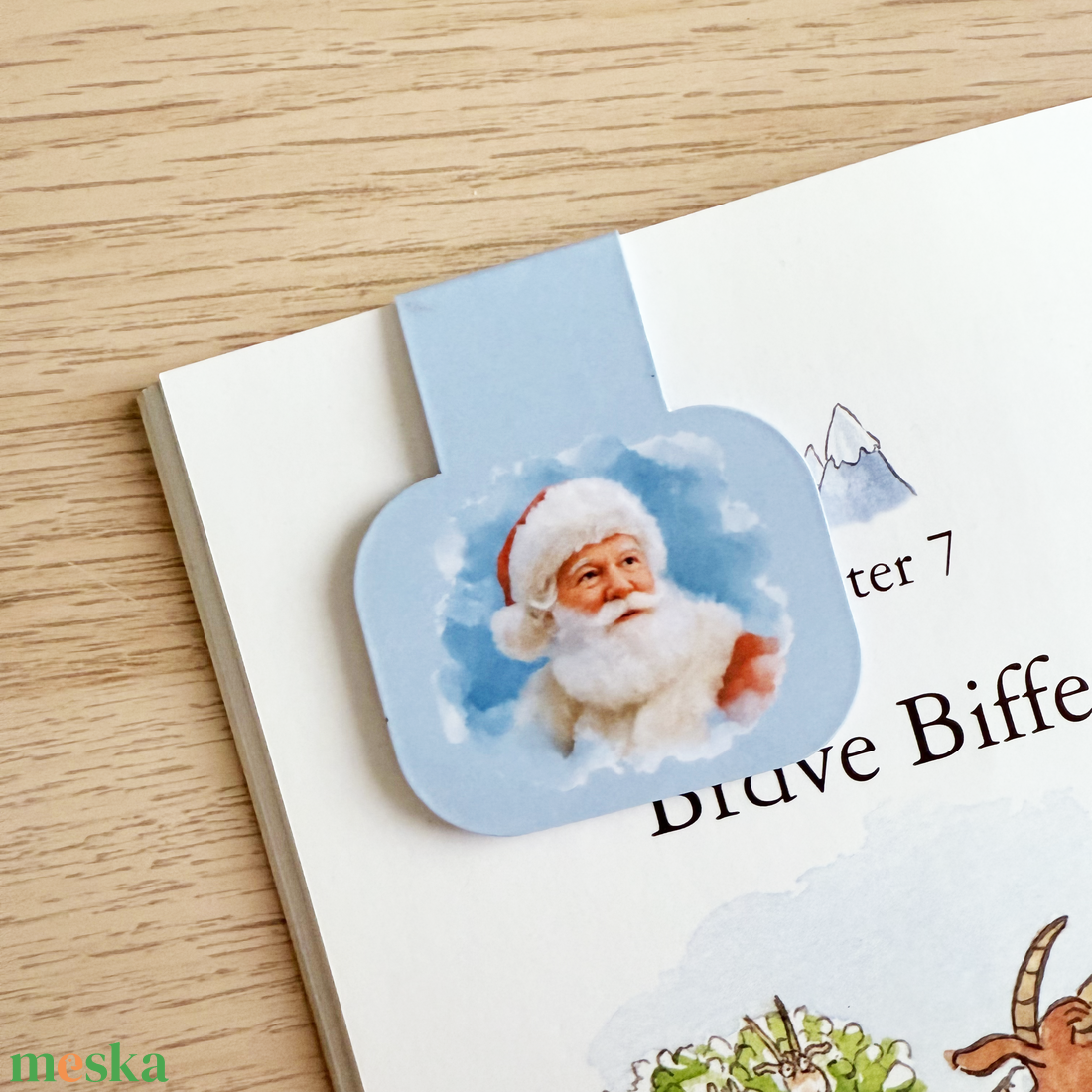 Mikulásos mágneses könyvjelző - könyv & zene - könyvjelző - Meska.hu