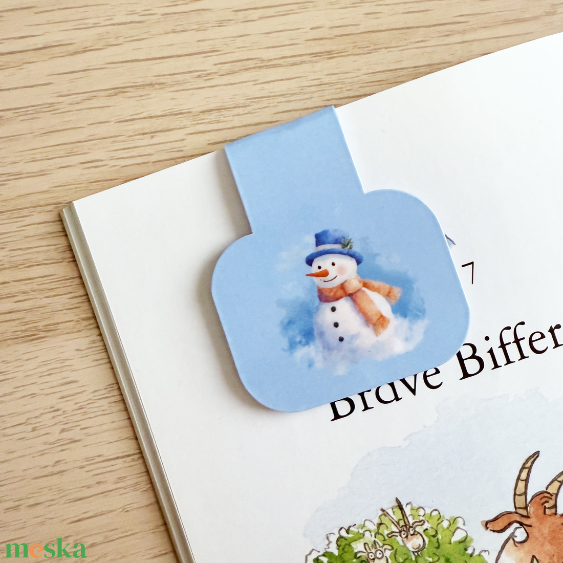 Hóemberes mágneses könyvjelző - könyv & zene - könyvjelző - Meska.hu