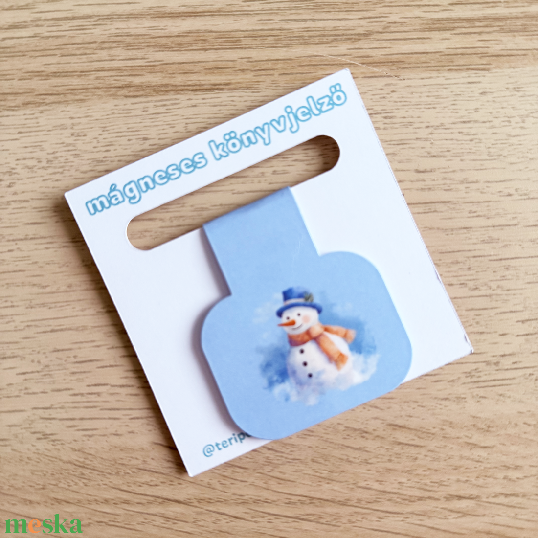 Hóemberes mágneses könyvjelző - könyv & zene - könyvjelző - Meska.hu